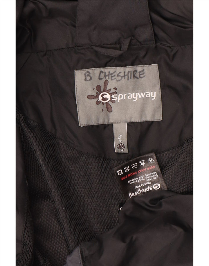 Sprayway Chubasquero con capucha para niño 12-13 años Negro Poliéster
