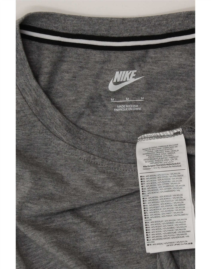 Nike - Camiseta para mujer, talla 40, color gris medio, modal moteado