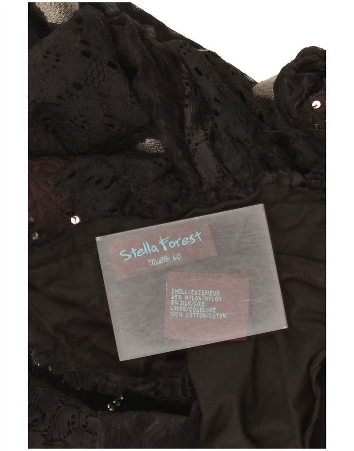 Stella Forest Falda acampanada para mujer EU 40 Mediana W30 Nylon floral negro