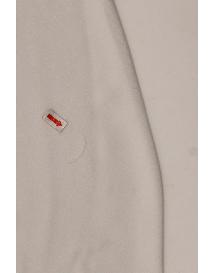 ZARA Womens Long Sleeve Front Tie Blouse Top UK 14 Medium White