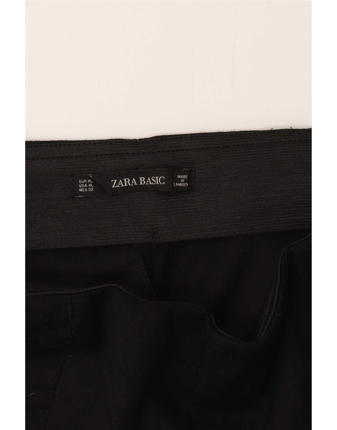 Zara Mujer Pantalón Slim XL W36 L27 Negro