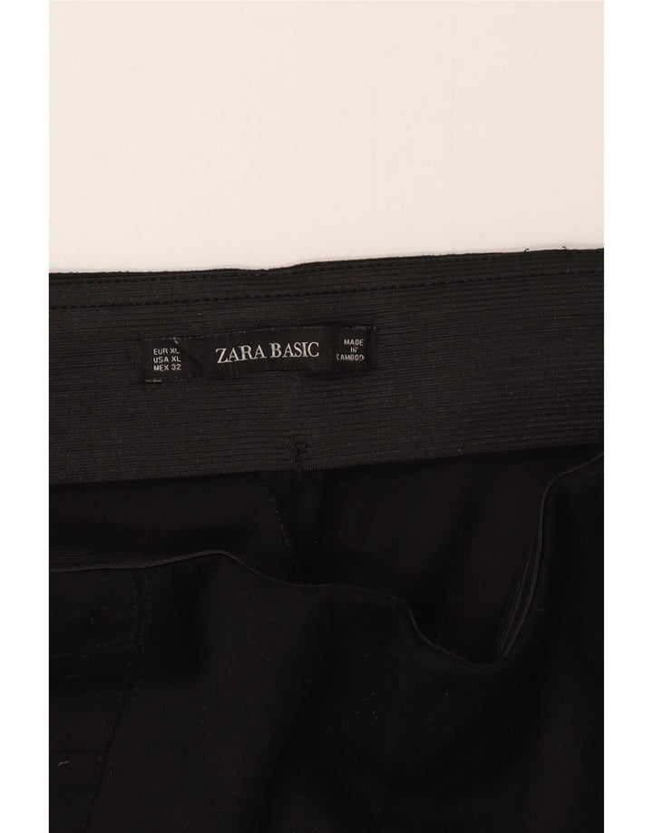 Zara Mujer Pantalón Slim XL W36 L27 Negro