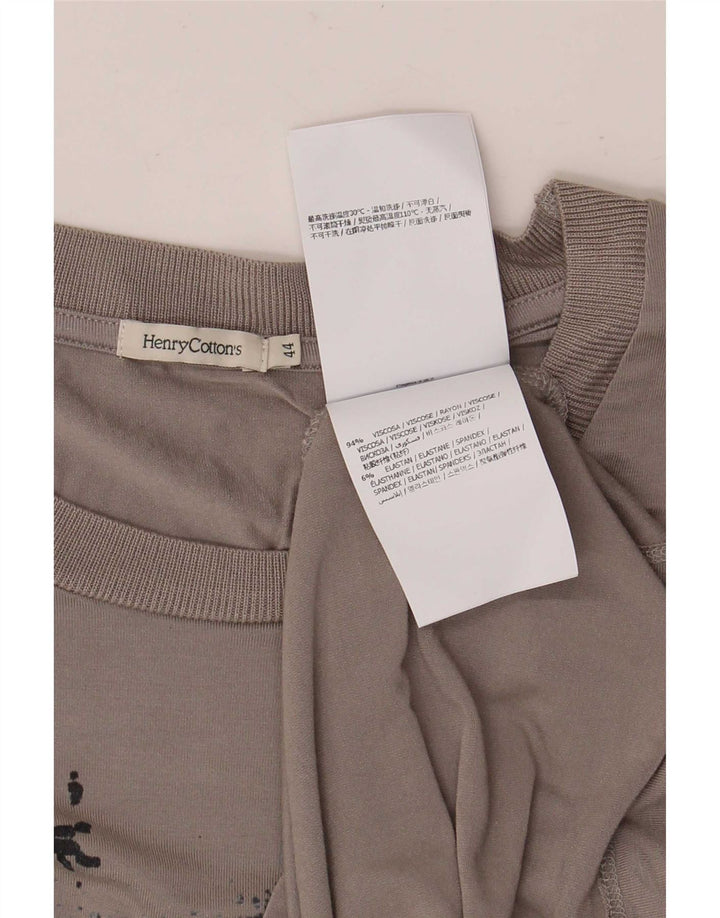 Henry Cottons Top gráfico para mujer de manga larga IT 44 Gris medio Floral
