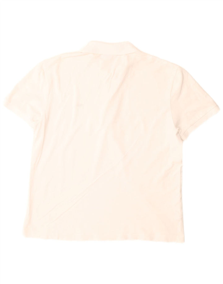 Polo Lacoste Hombre Slim Fit Algodón Blanco Medio