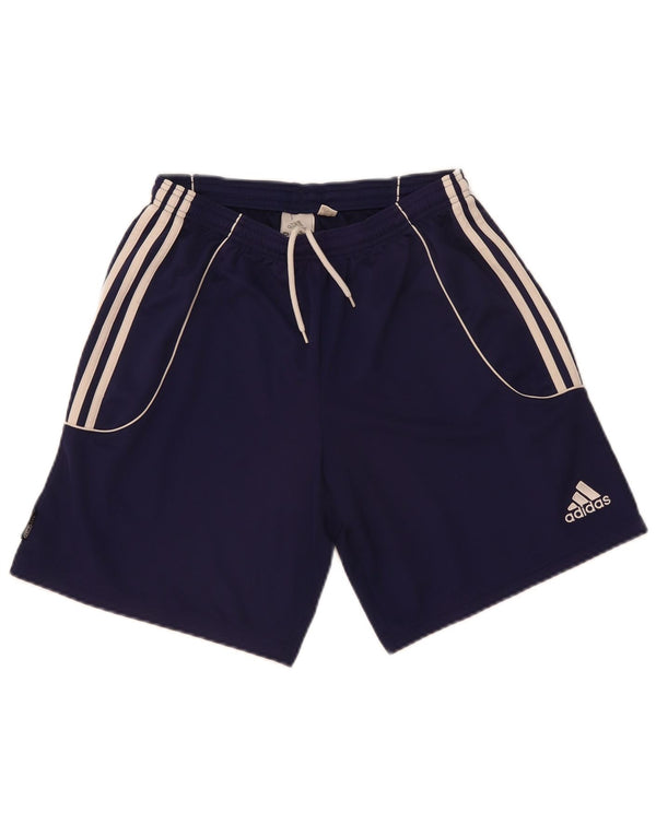 Pantalones cortos deportivos Adidas para hombre Azul marino medio Colorblock Poliéster