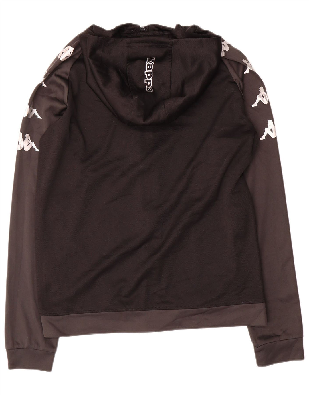 Kappa Hombre Lewes Graphic Chándal Top Chaqueta Mediano Negro Colorblock