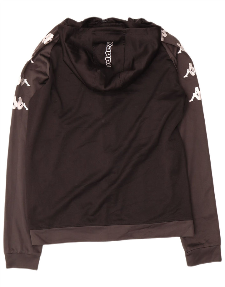 Kappa Hombre Lewes Graphic Chándal Top Chaqueta Mediano Negro Colorblock