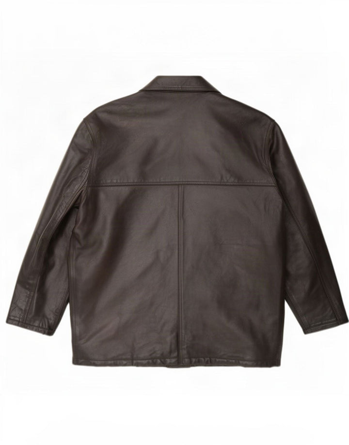 Chaqueta de cuero para hombre Bayside ES 38 Marrón medio