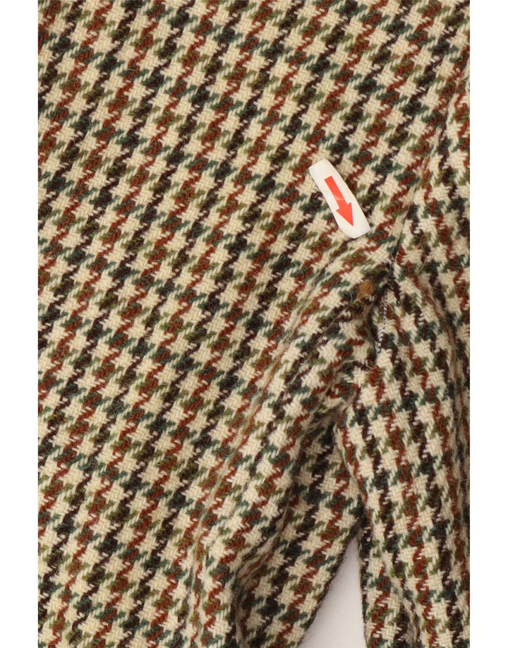 Harris Tweed Chaqueta tipo blazer larga para hombre UK 38 Pata de gallo verde medio