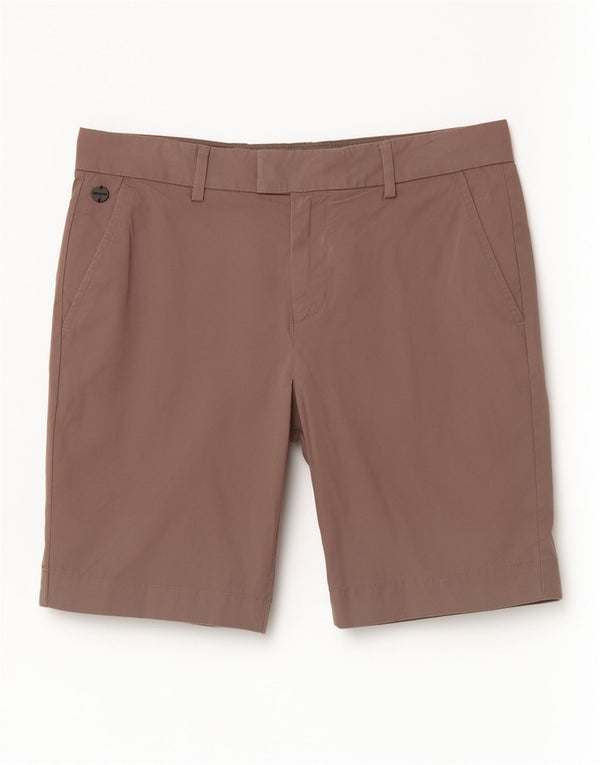 Superdry Pantalones cortos chinos regulares para hombre W32 Algodón marrón grande