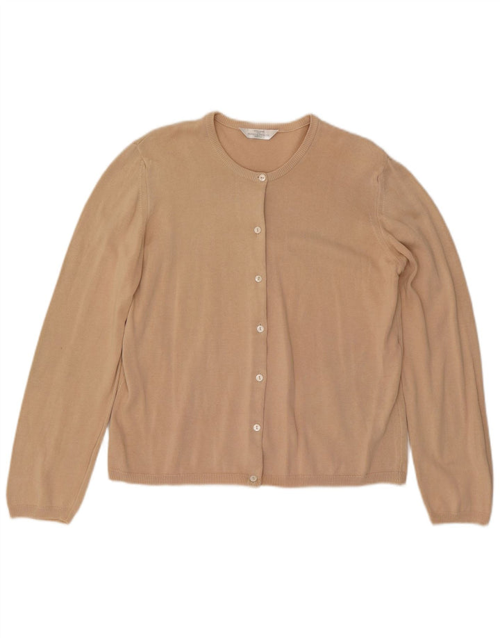 Marks & Spencer - Cárdigan para mujer, talla 40, algodón beige medio