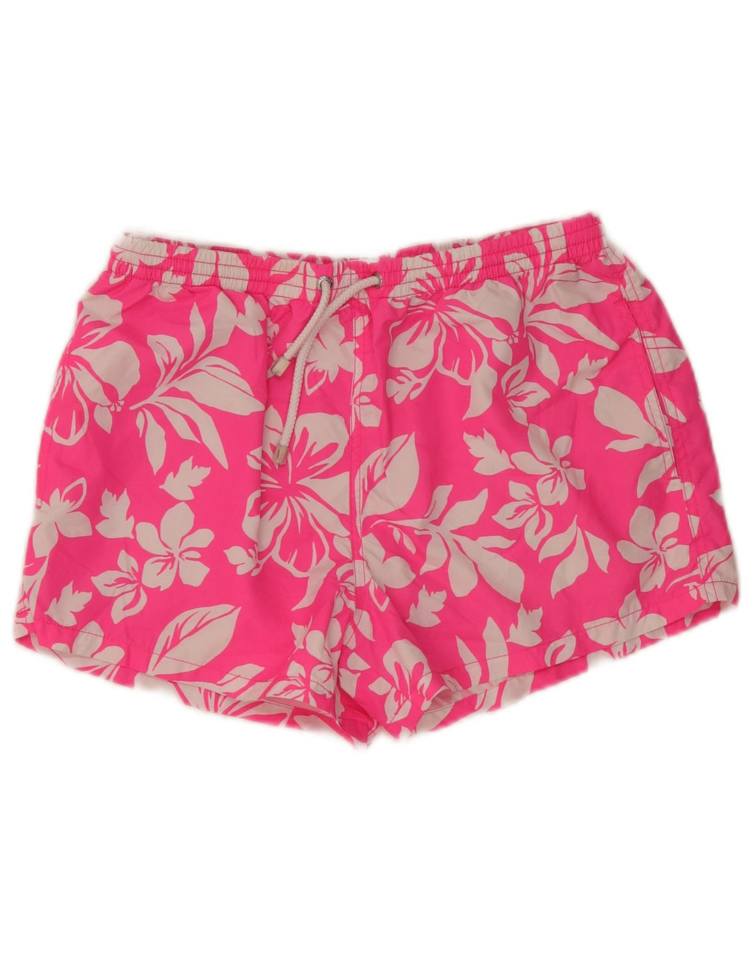Zara Hombre Pantalones Cortos Deportivos Poliéster Floral Rosa Grande