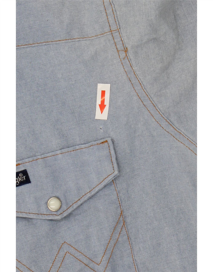 Wrangler Camisa Western Hombre Talla 17 XL Poliéster Azul