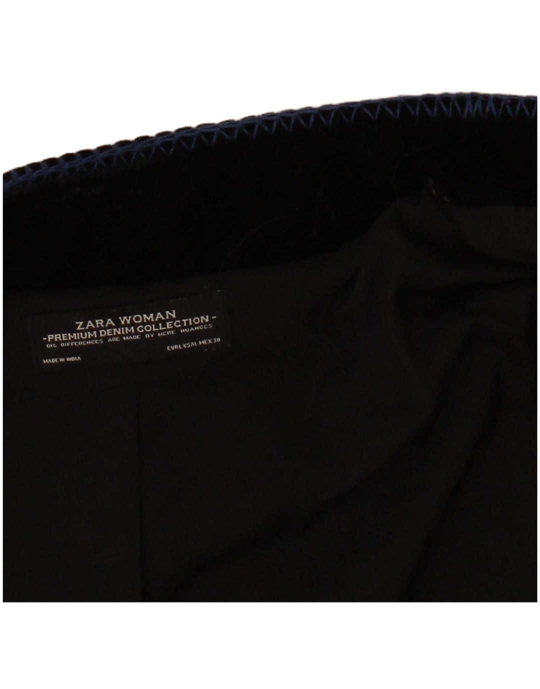 ZARA Chaqueta Bolero Abierta De Terciopelo Para Mujer UK 46 Large Black Paisley