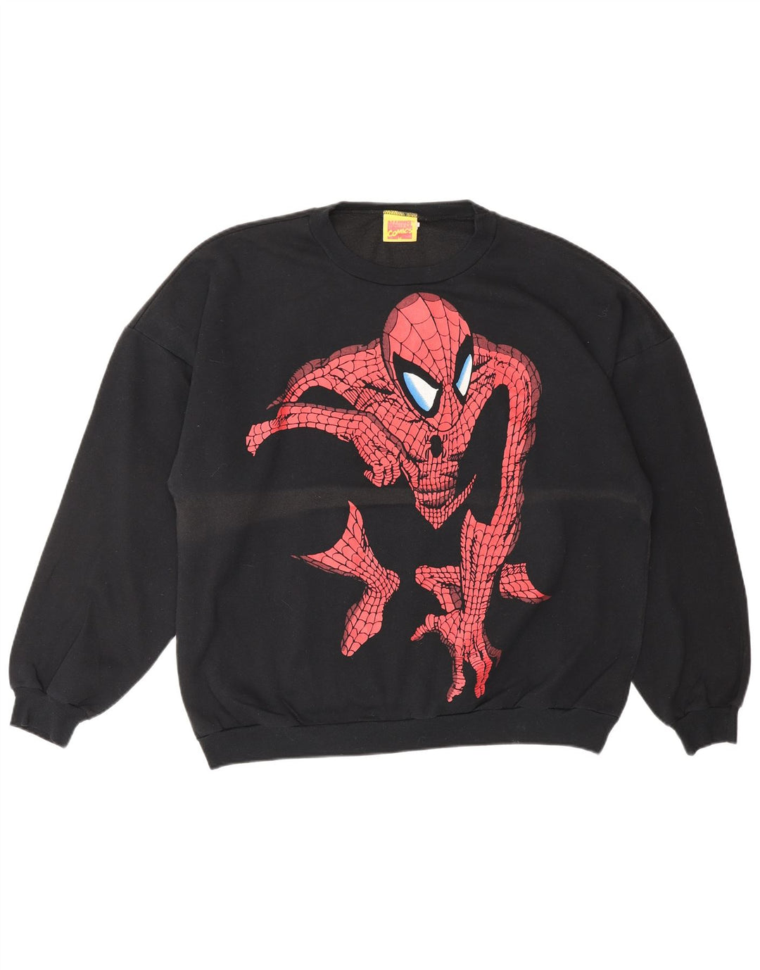 MARVEL COMICS 1994 Hombre Spider-Man Sudadera Jumper XL Negro Comics