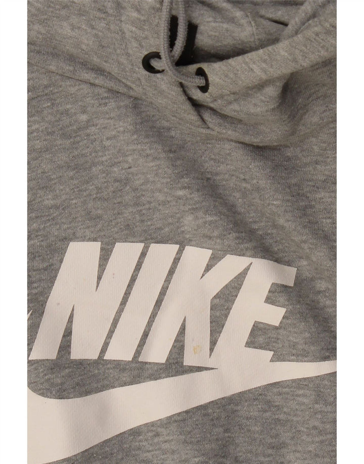 NIKE Jersey con capucha gráfica de algodón moteado en gris medio para hombre