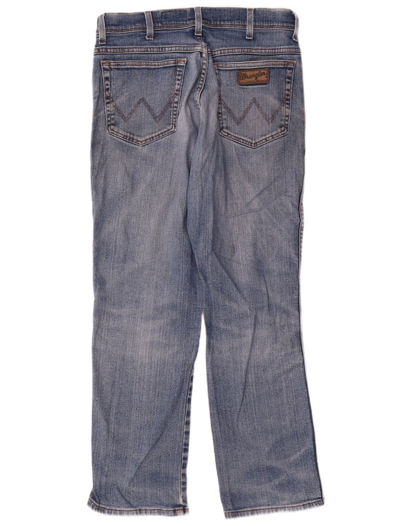 Wrangler Vaqueros rectos elásticos Texas para hombre W34 L30 Algodón azul