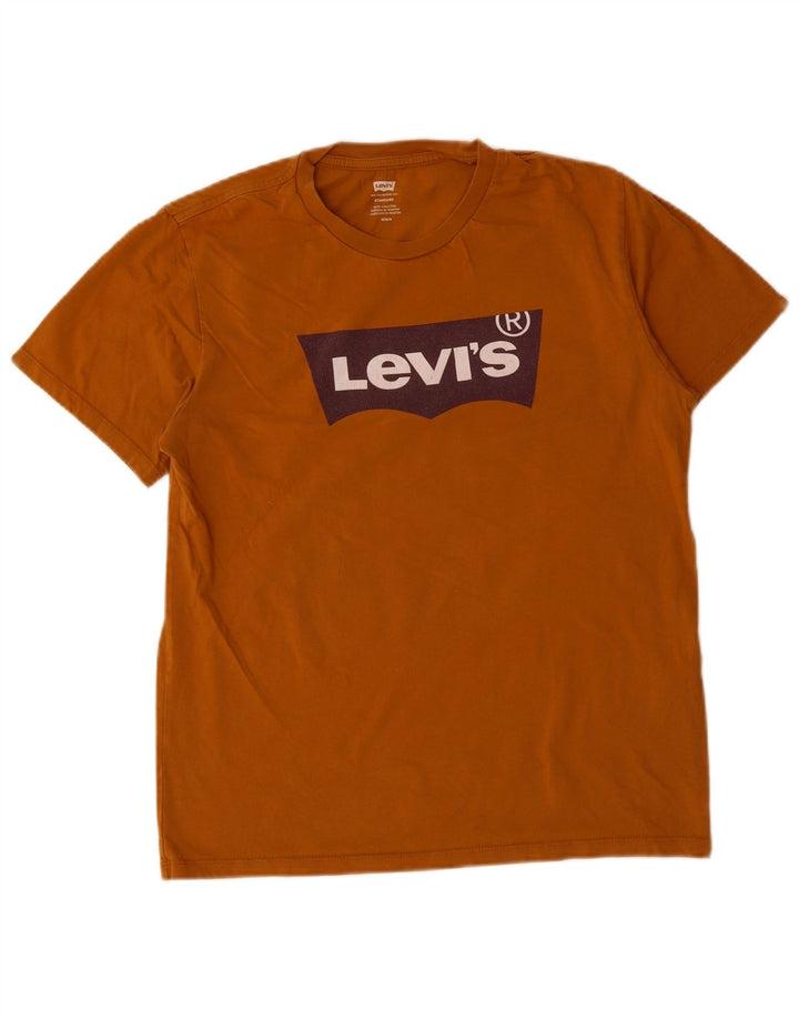 Levi's Camiseta gráfica de ajuste estándar para hombre Top de algodón marrón medio