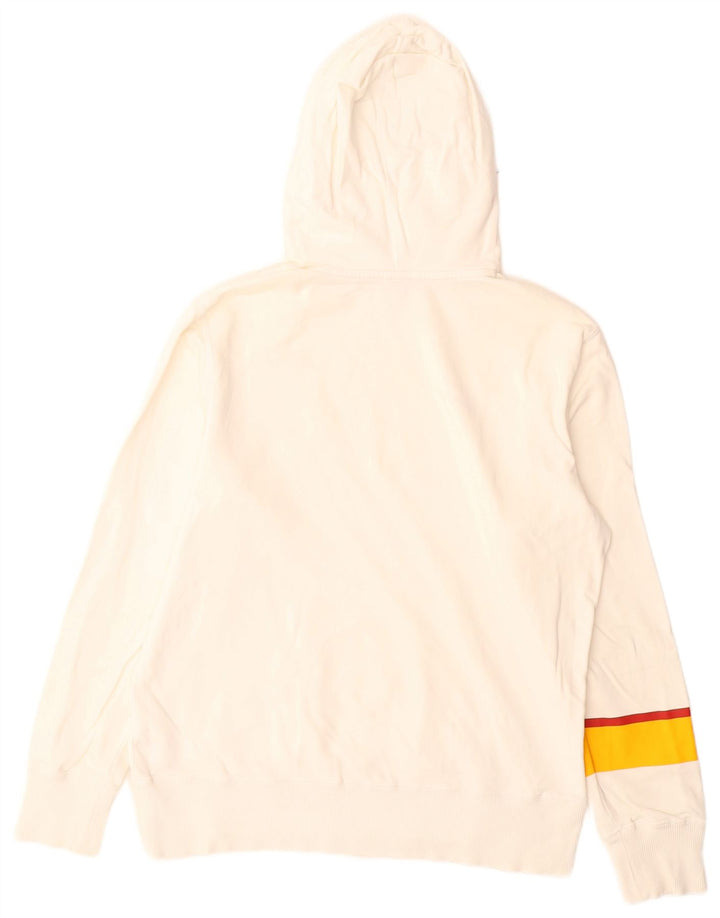 Nike Jersey con capucha y estampado gráfico de algodón en bloques de color blanco mediano