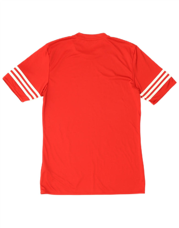 Adidas Mens Climalite Camiseta Top Pequeño Rojo Poliéster