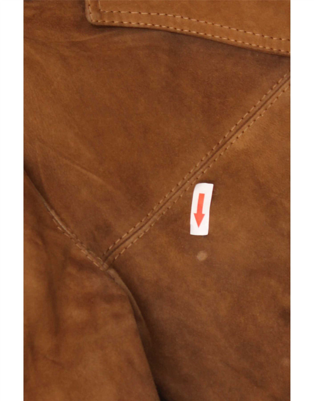 Vintage hombres 3 botones ante Blazer chaqueta Reino Unido 40 cuero marrón grande
