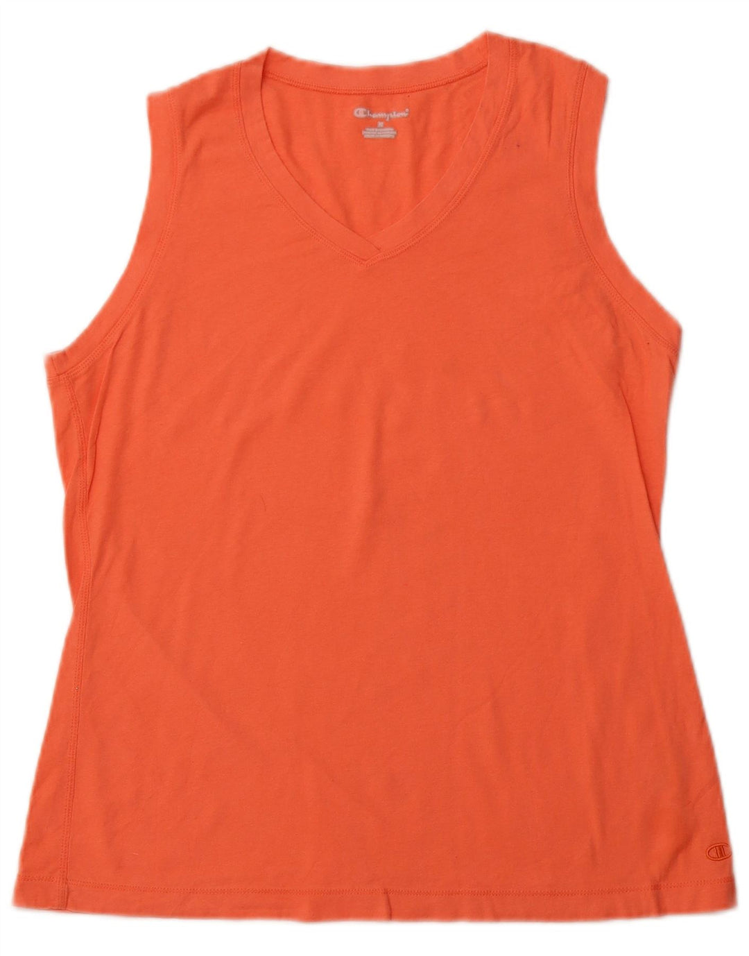 CHAMPION Camiseta sin mangas para mujer UK 14 Algodón naranja mediano
