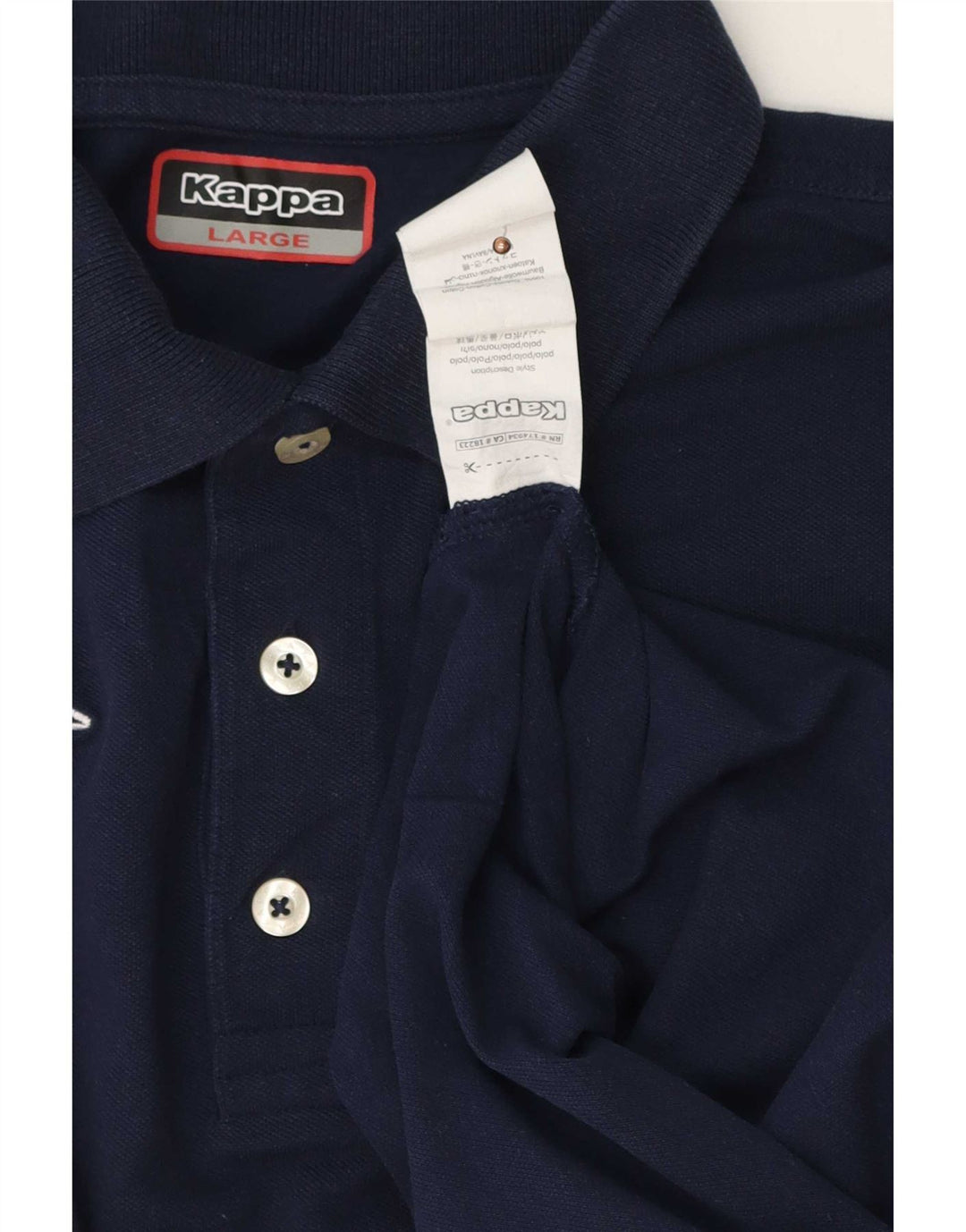 Kappa Polo Hombre Grande Azul Marino Algodón