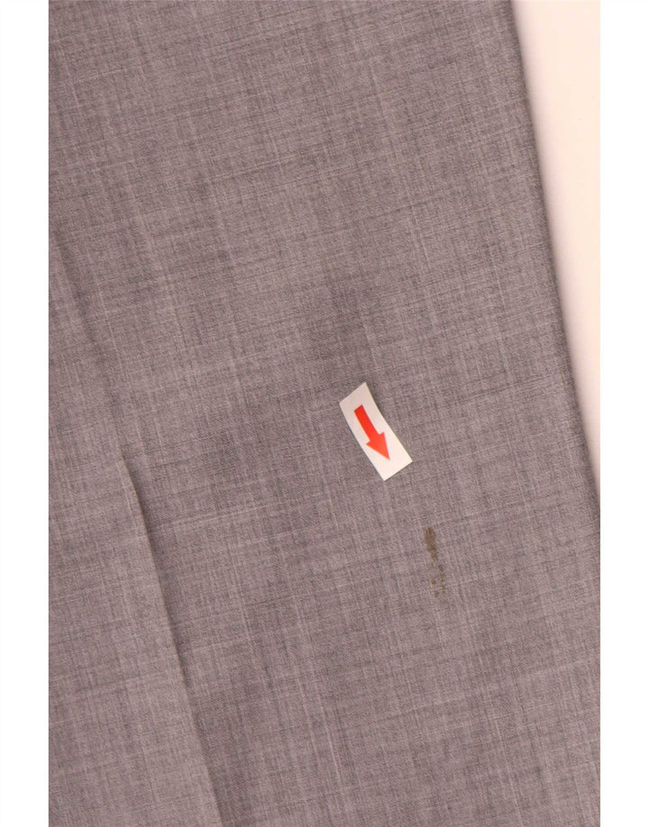 Marks & Spencer Pantalón de traje de corte regular para hombre W32 L31 Lana gris