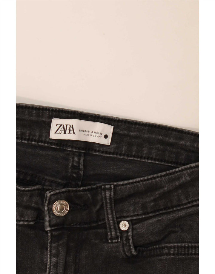 Zara Vaqueros Acampanados Mujer EU 36 XS W26 L30 Negro