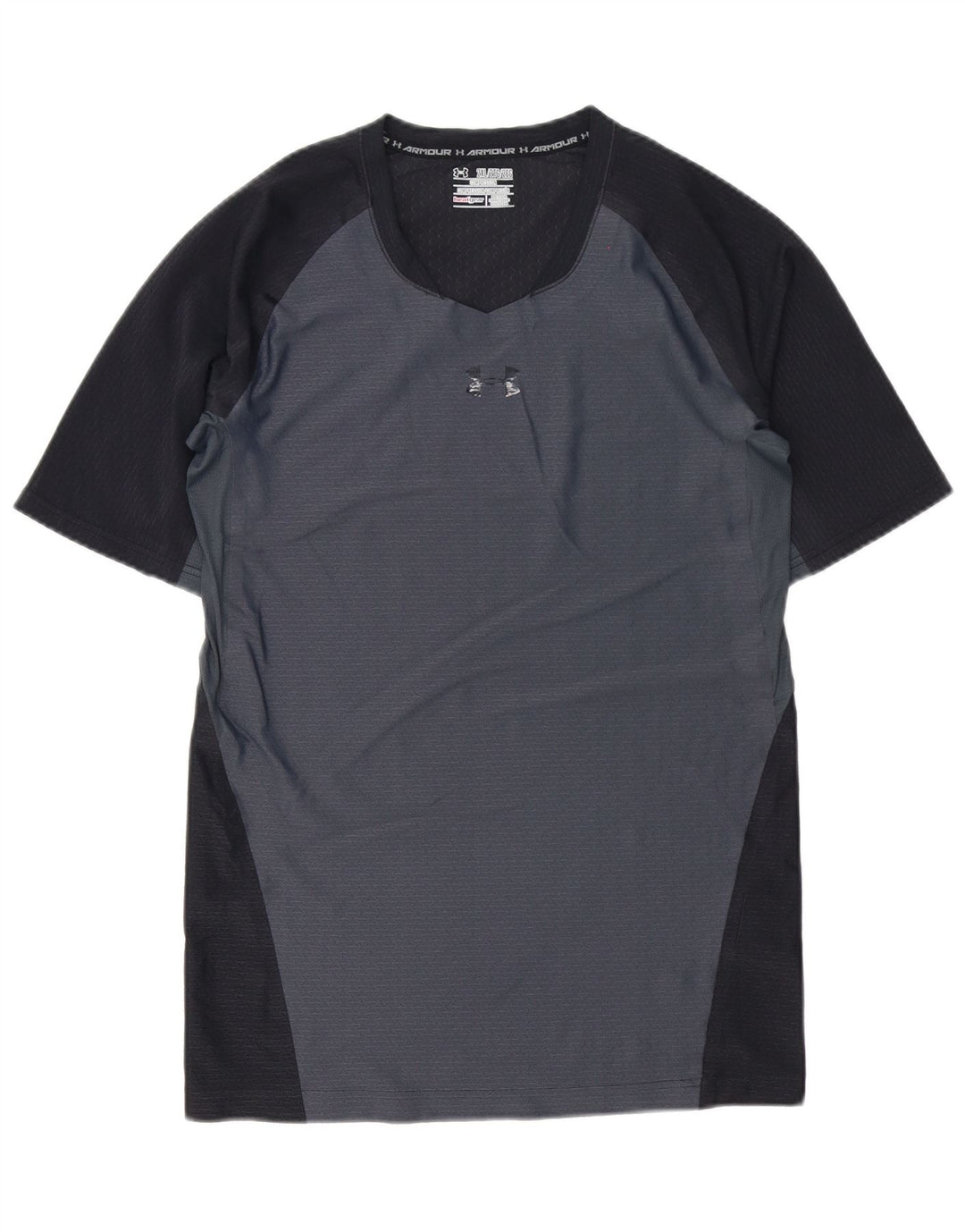 Under Armour Camiseta de compresión para hombre Top 2XL Gris Colorblock Poliéster