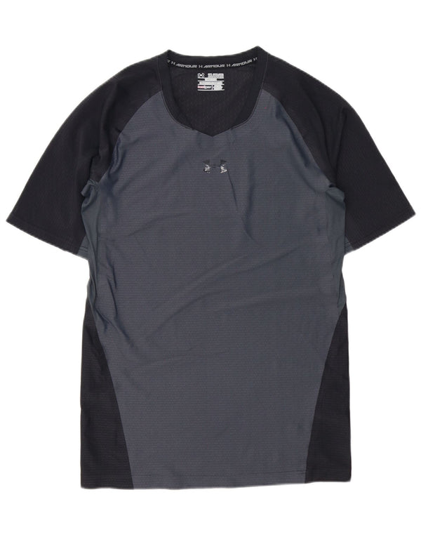 Under Armour Camiseta de compresión para hombre Top 2XL Gris Colorblock Poliéster