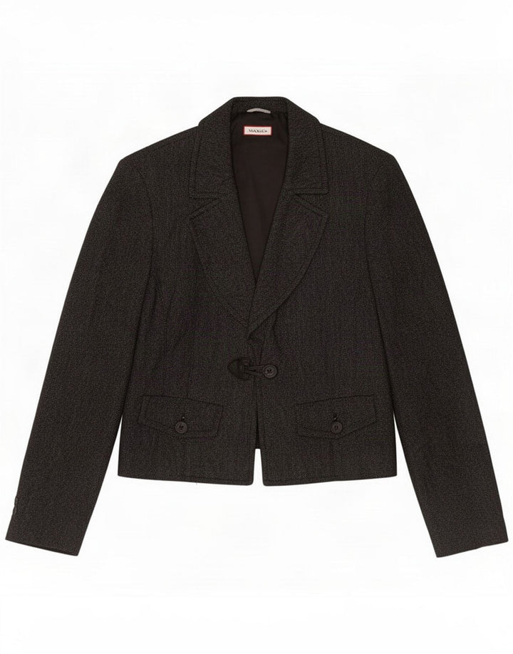 Max & Co. Chaqueta tipo blazer de 1 botón para mujer UK 42 Gris medio