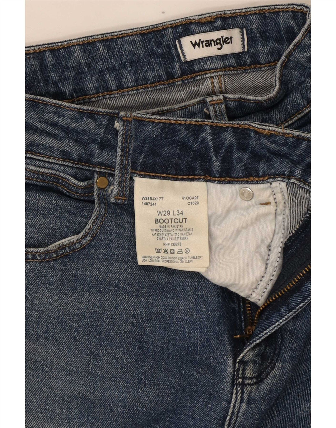 Vaqueros Wrangler Mujer Bootcut W29 L34 Algodón Azul