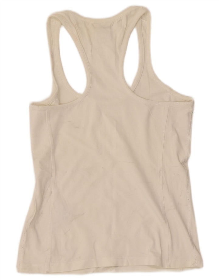 Champion Camiseta sin mangas para mujer UK 12 Medium White Cotton