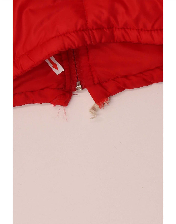Chaqueta cortavientos vintage para mujer IT 42 Poliamida en bloque de color rojo medio