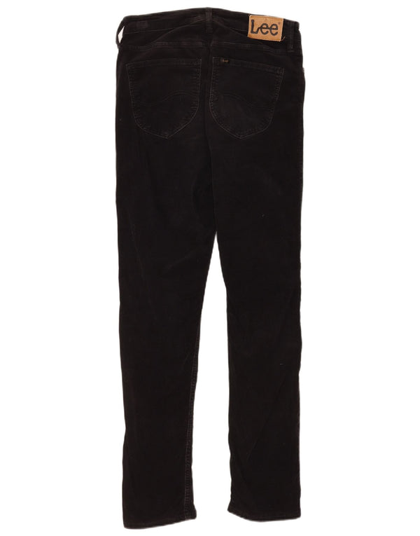 Lee Pantalones Elly Slim De Pana Para Mujer W28 L30 Algodón Negro