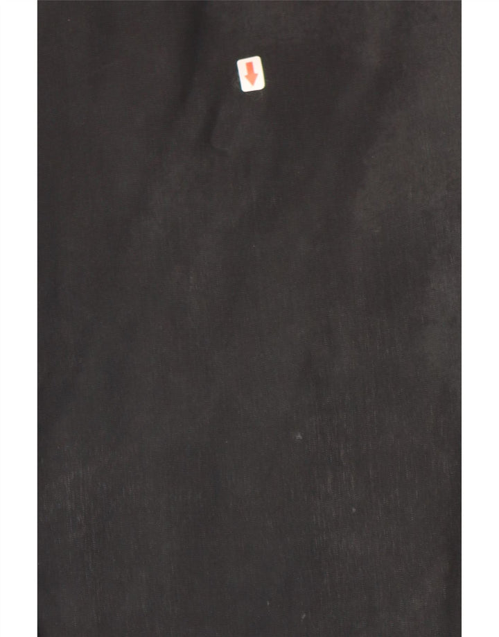 VINTAGE Chaleco de Mujer Reino Unido 12 Medio Azul Marino Floral