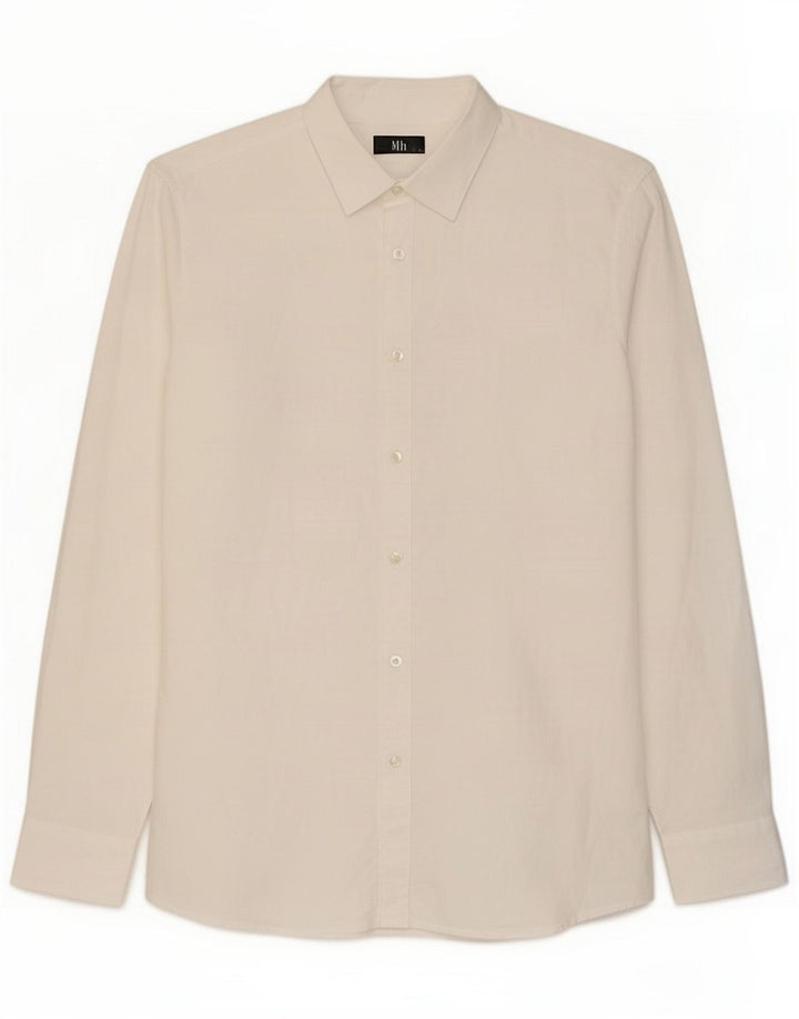 Zara Camisa Slim Fit Hombre Blanco Grande