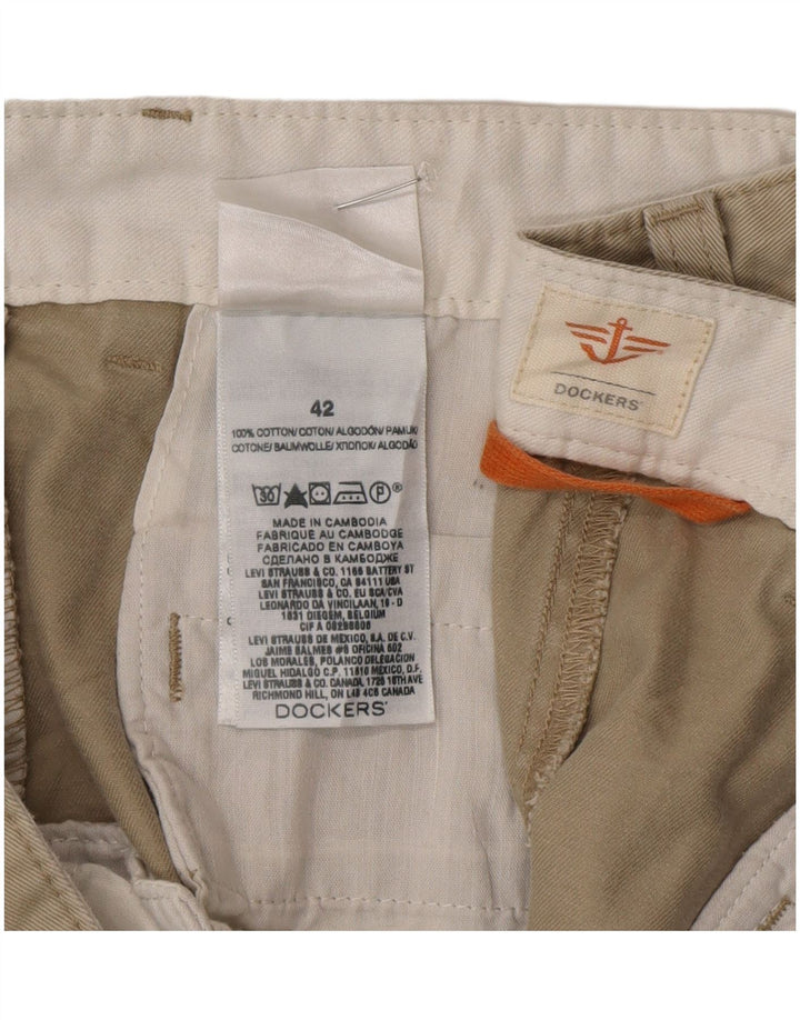 Dockers Pantalones cortos cargo para hombre W42 2XL Algodón beige