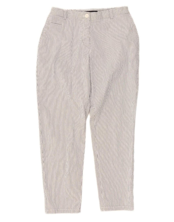 Marks & Spencer Pantalones Chinos para Mujer UK 14 Medium W30 L26 Rayas Blancas