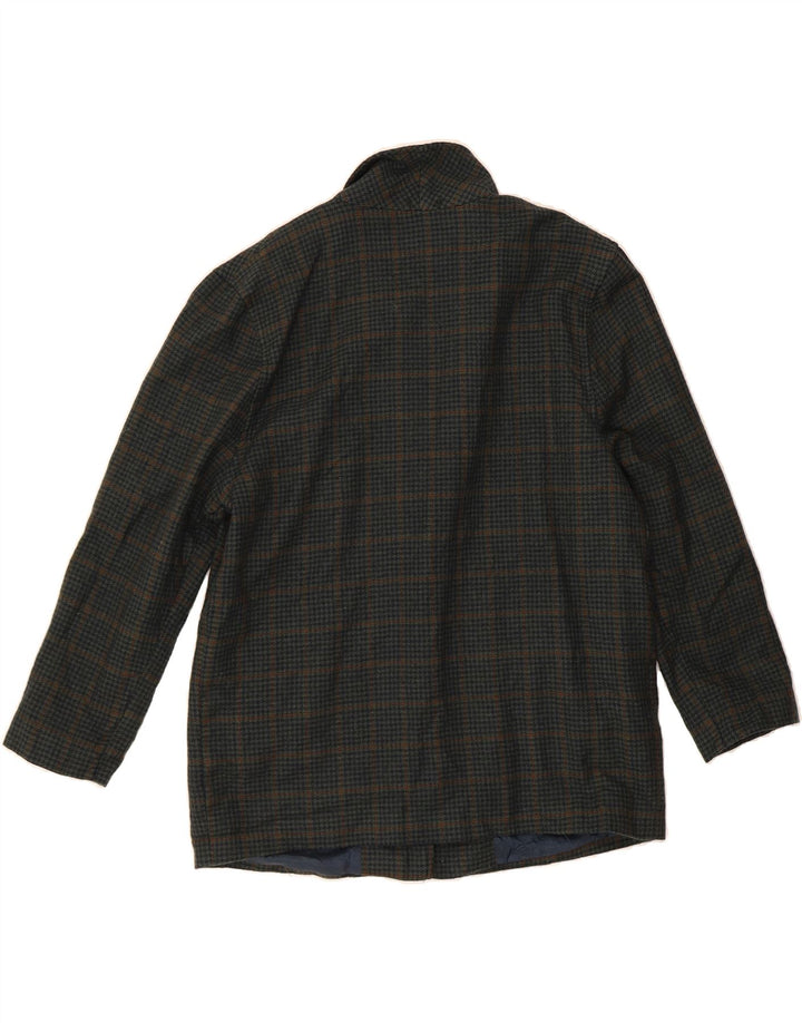 VINTAGE Womens 1 Button Blazer Jacket UK 20 2XL Green Houndstooth Vintage Vintage and Second-Hand Vintage from Messina Hembry 