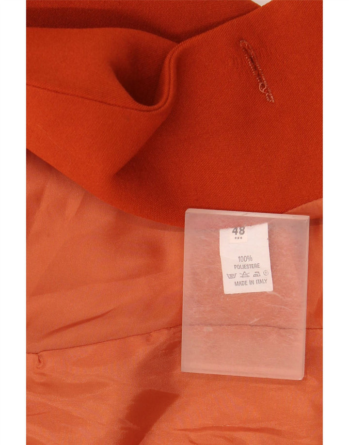 HALFON Chaqueta blazer de 1 botón para mujer IT 48 XL Poliéster naranja