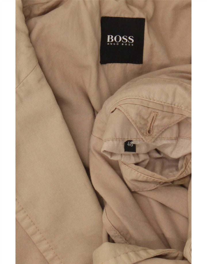 Hugo Boss Chaqueta tipo blazer de 2 botones para hombre EU 48 Beige medio