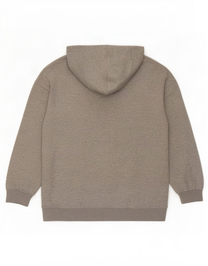Zara Hombre Sudadera Con Capucha Jersey Gris Medio Poliéster