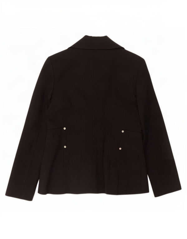 Zara Womens Blazer Jacket EU 42 Large Black Cotton