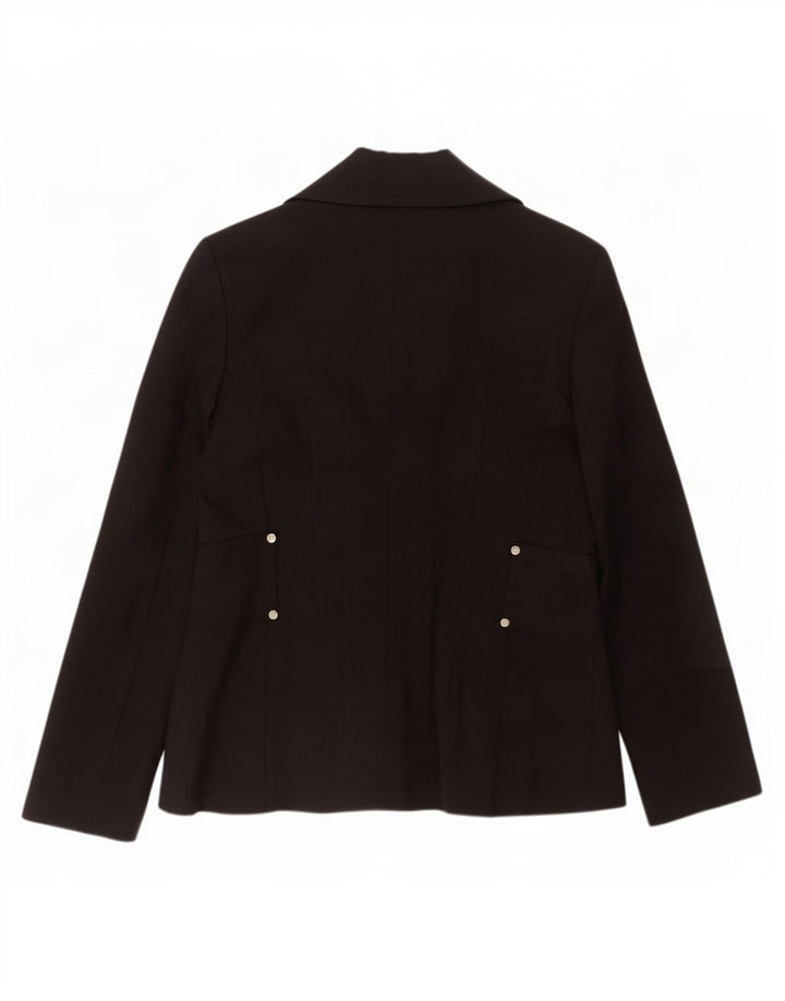 Zara Chaqueta Blazer Mujer EU 42 Grande Algodón Negro