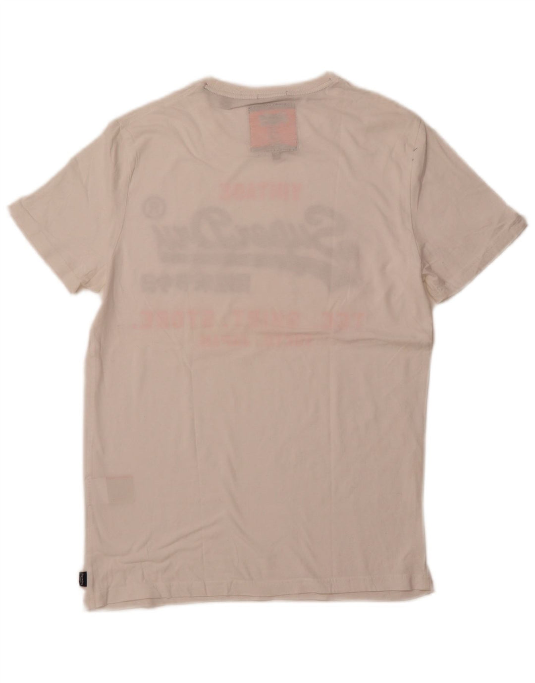 SUPERDRY Camiseta gráfica para hombre Top grande de algodón blanco