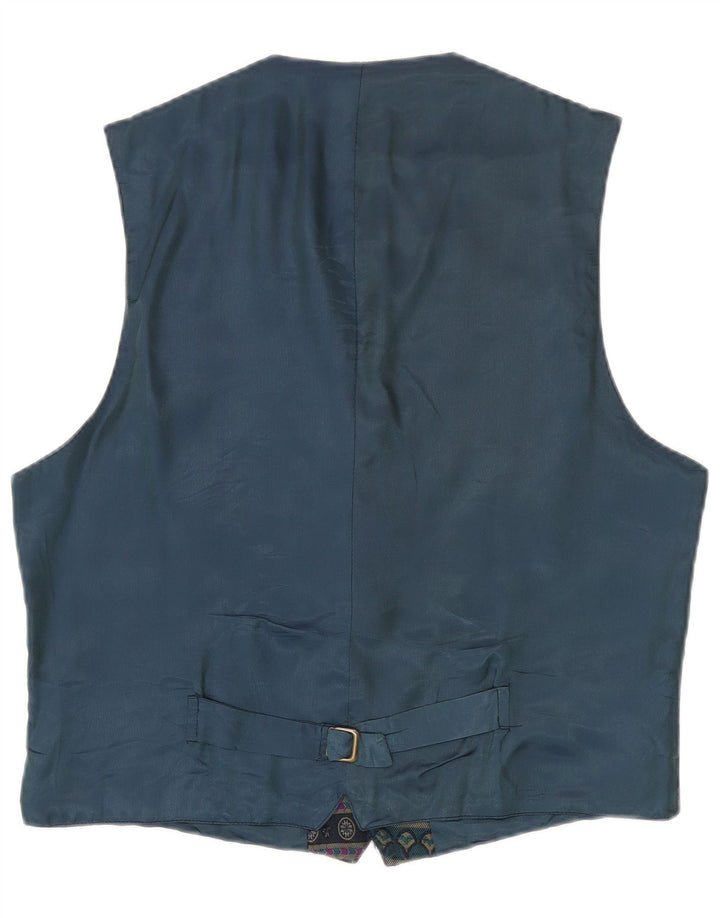 Chaleco Vintage Hombre XL Poliéster Geométrico Azul Marino