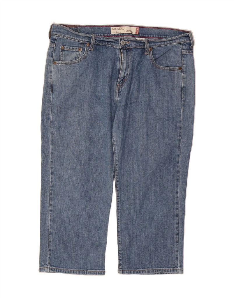 LEVI'S Womens 515 Capri Jeans US 14 XL W37 L21 Blue Cotton Vintage Levi's and Second-Hand Levi's from Messina Hembry 