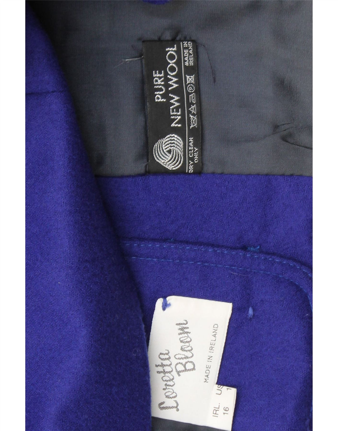 LORETTA BLOOM Womens 3 Button Blazer Jacket EU 42 Medium Blue New Wool Vintage Loretta Bloom and Second-Hand Loretta Bloom from Messina Hembry 